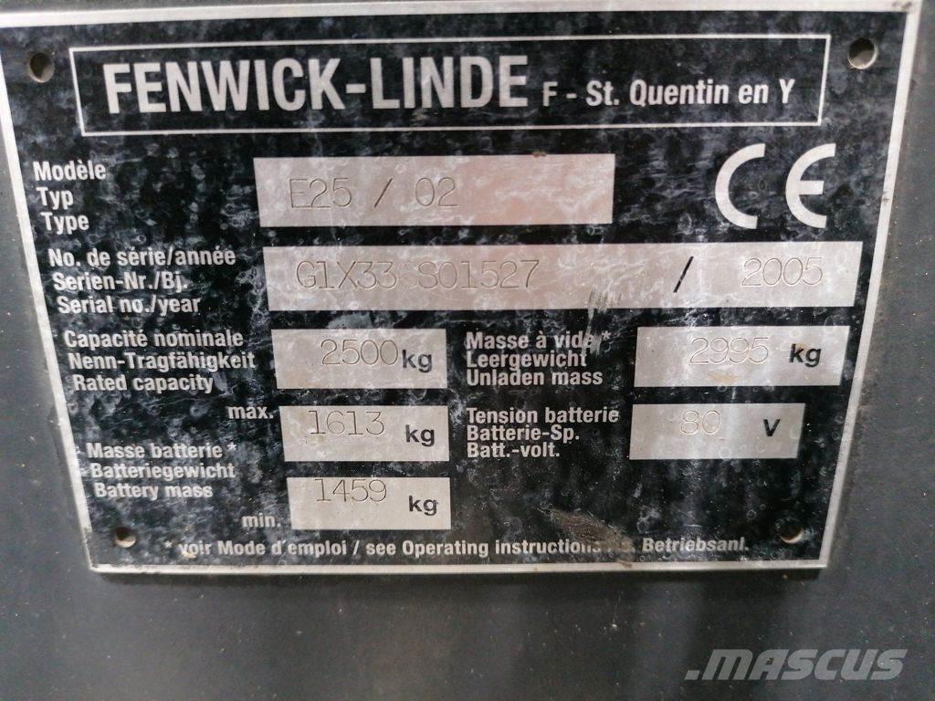 Linde E25/02 Electric Forklifts