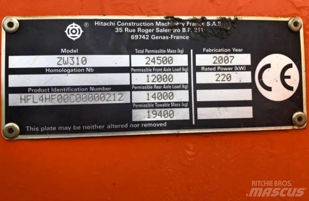 Hitachi ZW 310 Wheel Loaders