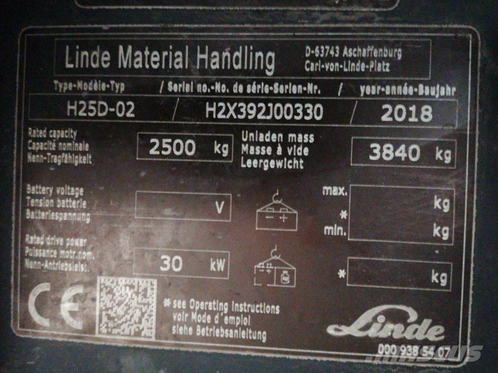 Linde H25D-02 Diesel Forklifts