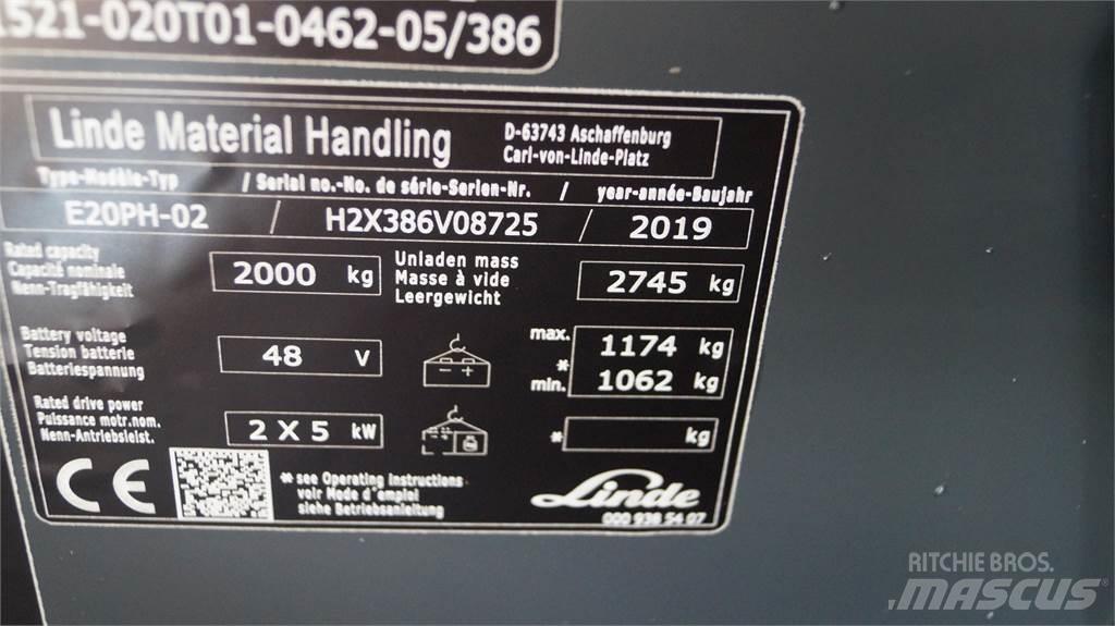 Linde E20PH Electric Forklifts