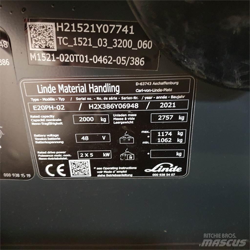 Linde E20PH Electric Forklifts