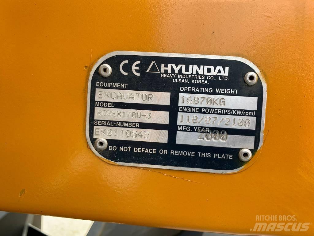 Hyundai ROBEX 170W-3 Wheeled Excavators