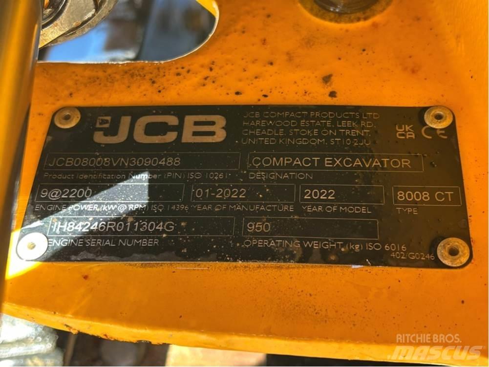 JCB MICRO 8008 Mini Excavators <7t (Mini Diggers)