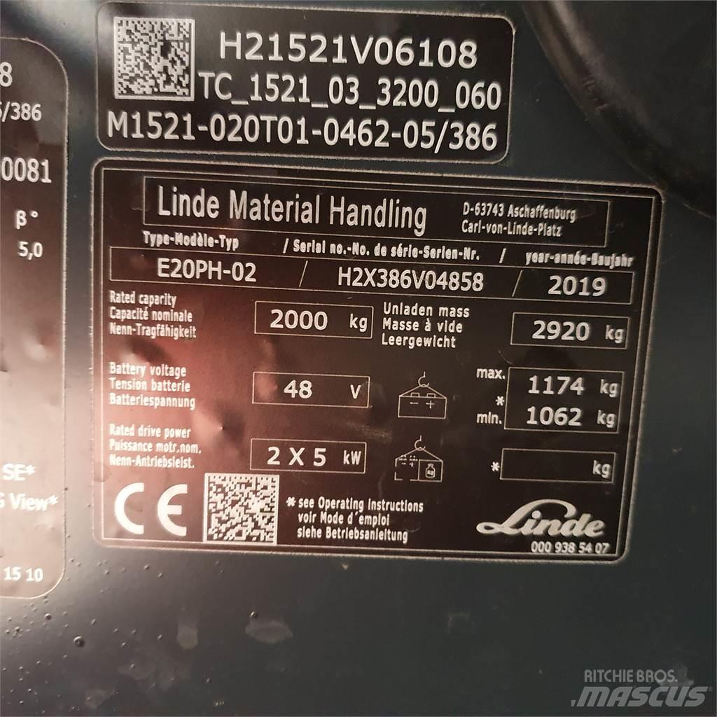 Linde E20PH Electric Forklifts