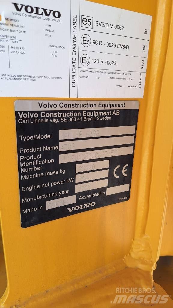 Volvo A 30 G Articulated Dump Trucks (ADTs)
