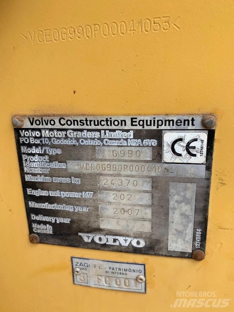 Volvo G990 Motor Graders