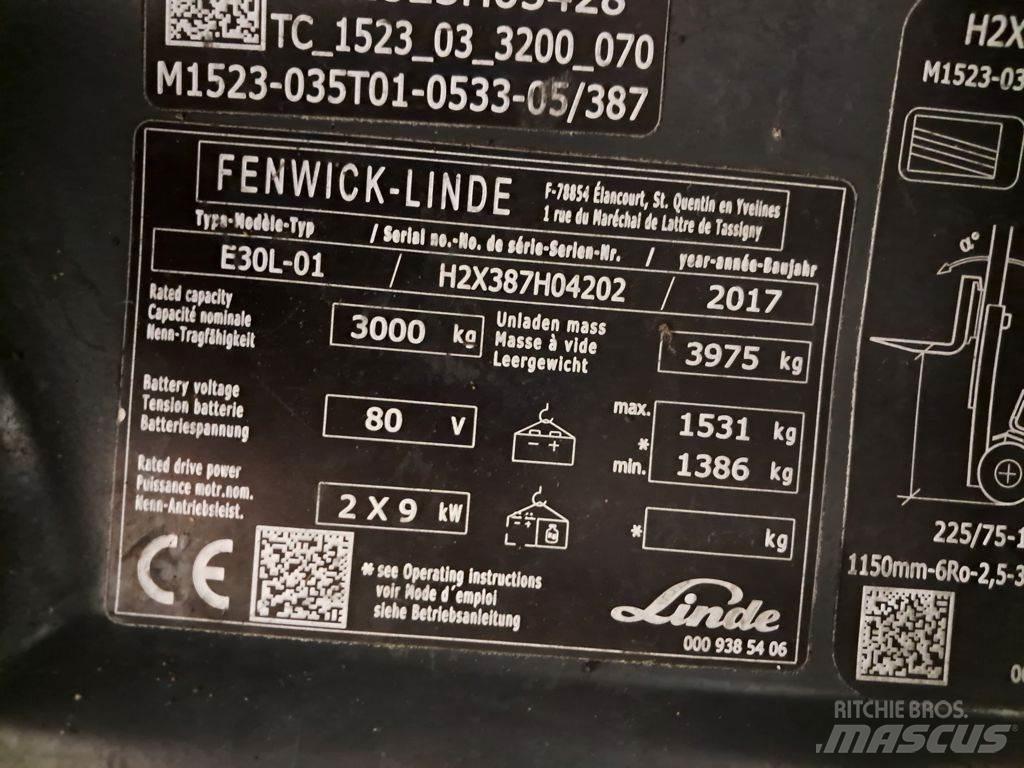 Linde E30L-01 Electric Forklifts