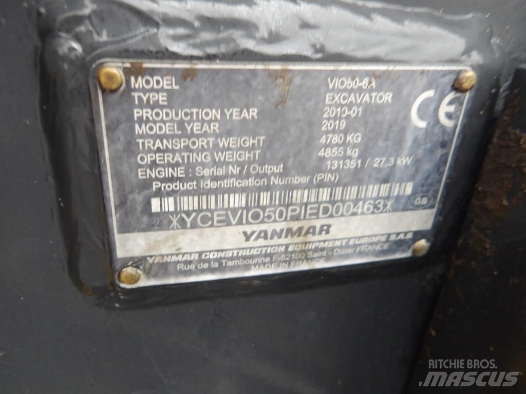 Yanmar Vio 50 Mini Excavators <7t (Mini Diggers)