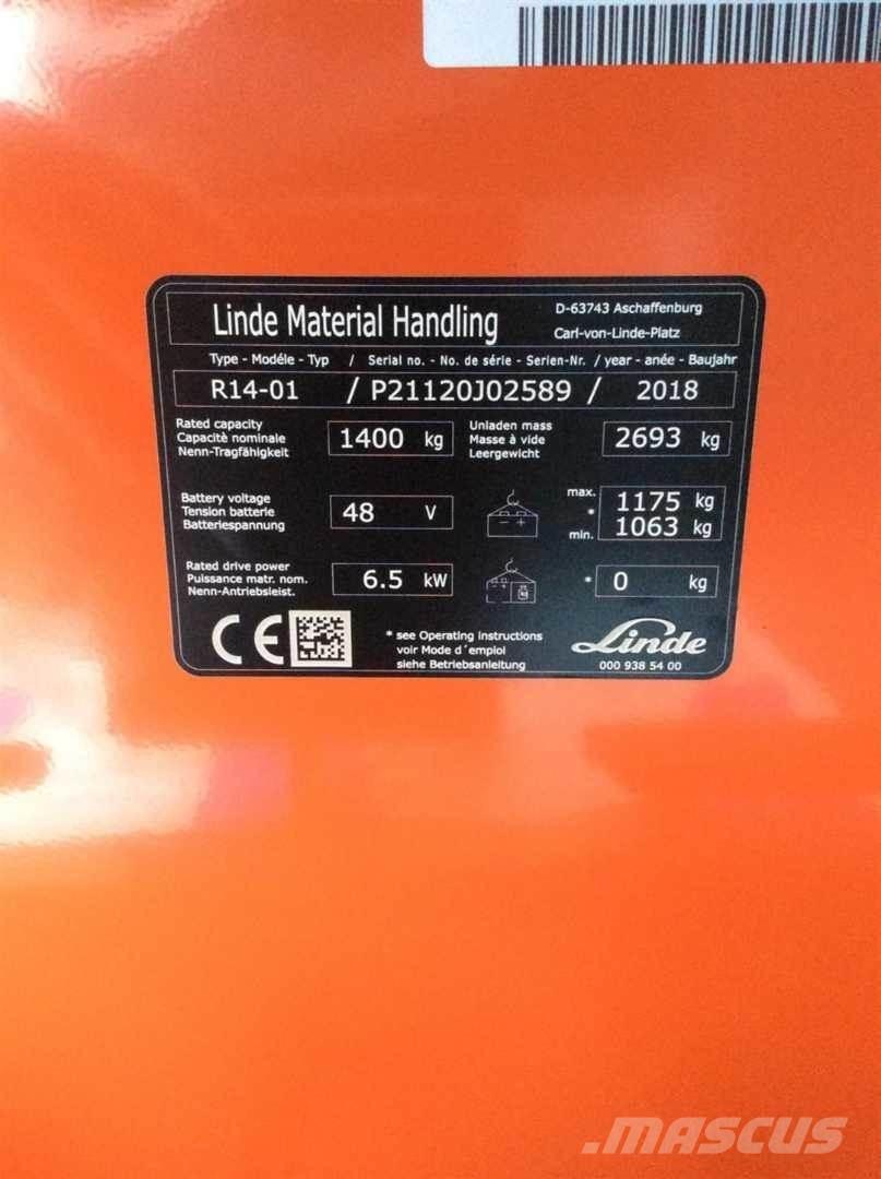 Linde R14 Reach trucks