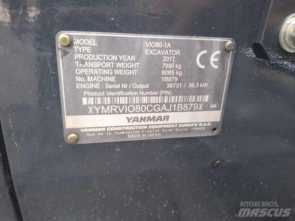 Yanmar Vio 80-1A Mini excavators  7t - 12t