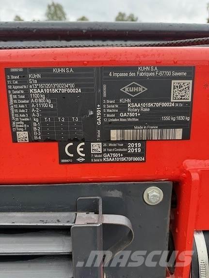 Kuhn GA7501 Swathers \ Windrowers