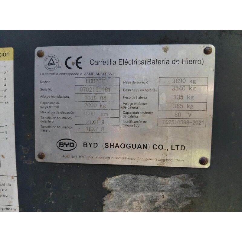BYD ECB200C Electric Forklifts