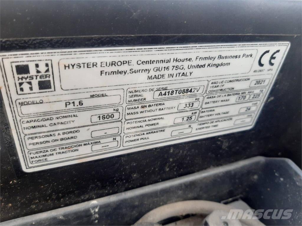 Hyster P1.6 Others