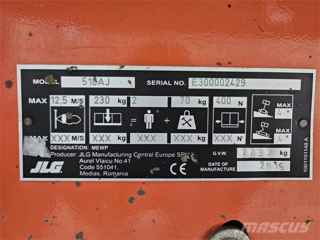 JLG 510AJ Articulated boom lifts