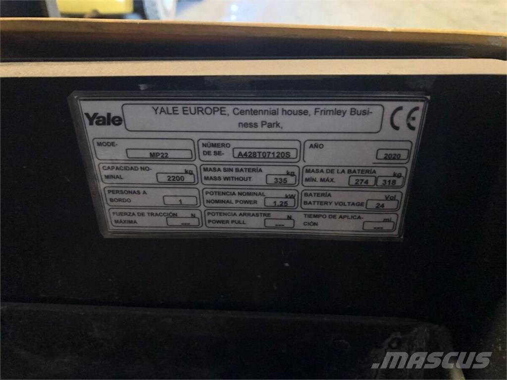 Yale MP22 Manual Pallet Stacker
