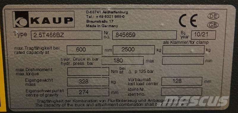 Kaup 2,5T466BZ Other Attachment / Components