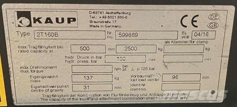 Kaup 2T160B Other Attachment / Components