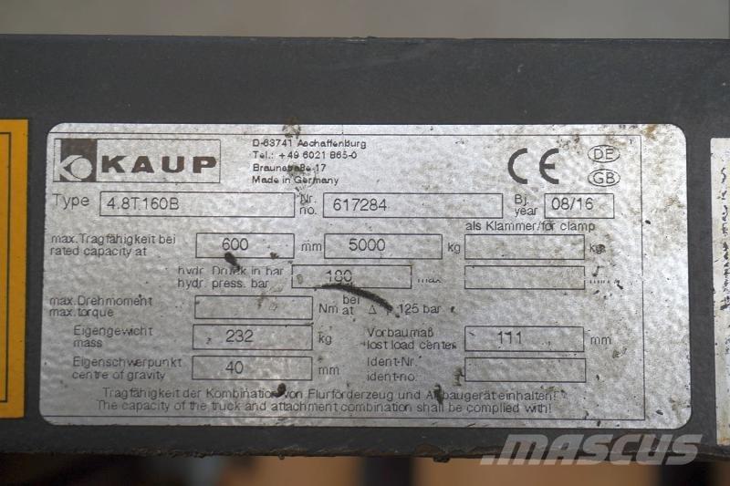 Kaup 4,8T160B Other Attachment / Components