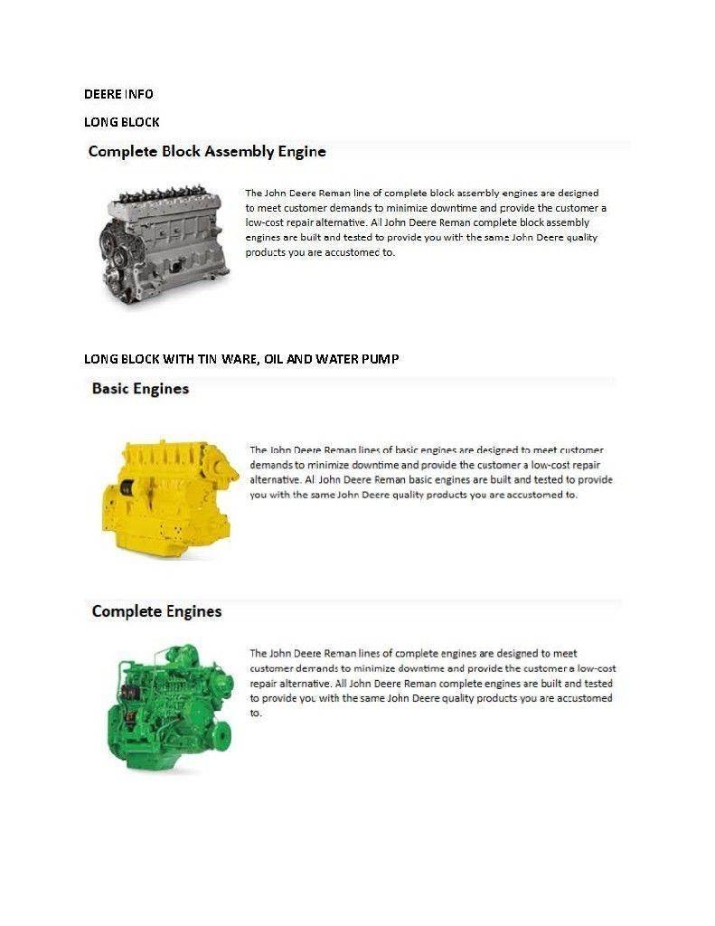 John Deere 4024T Engines