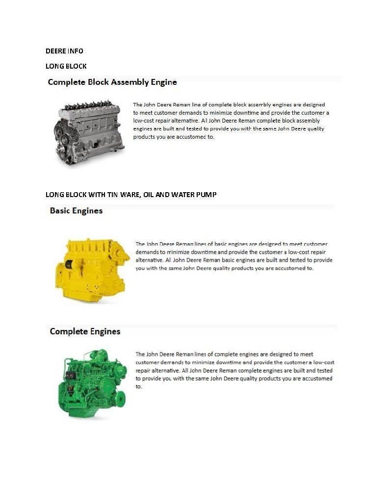 John Deere 4239T Engines