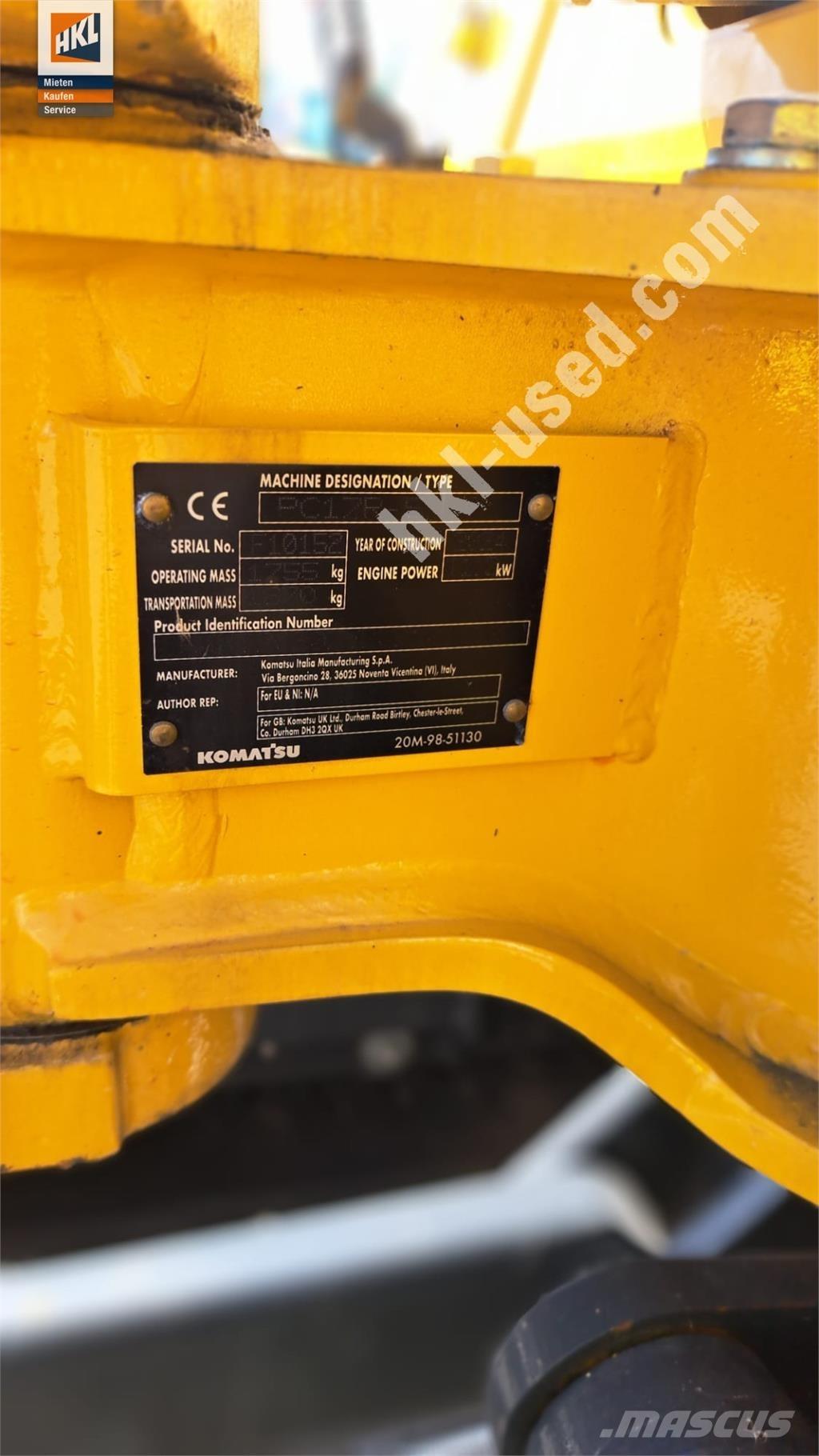Komatsu PC 17 R-5 Mini Excavators <7t (Mini Diggers)