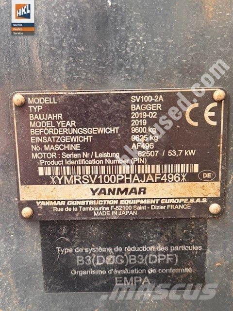 Yanmar SV 100-2 Mini Excavators <7t (Mini Diggers)