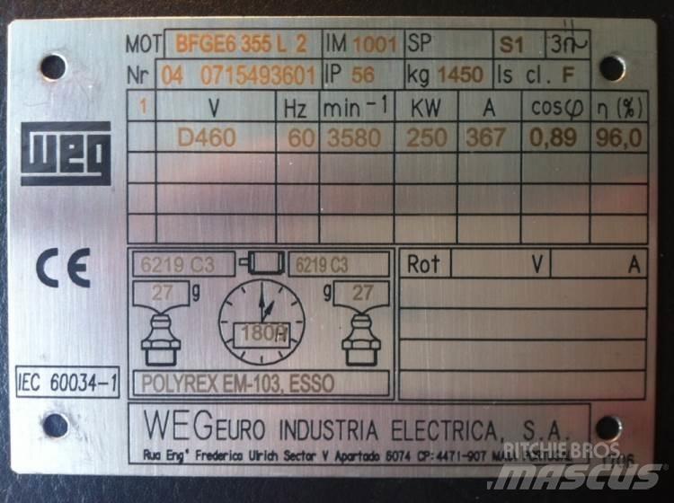  250 kW E-Motor WEG Engines