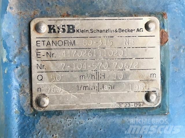 KSB 80 315 NB Pumper - 2 stk. Water Pumps