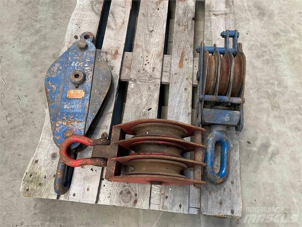  Wireblokke - 3 stk. Crane Parts and Equipment