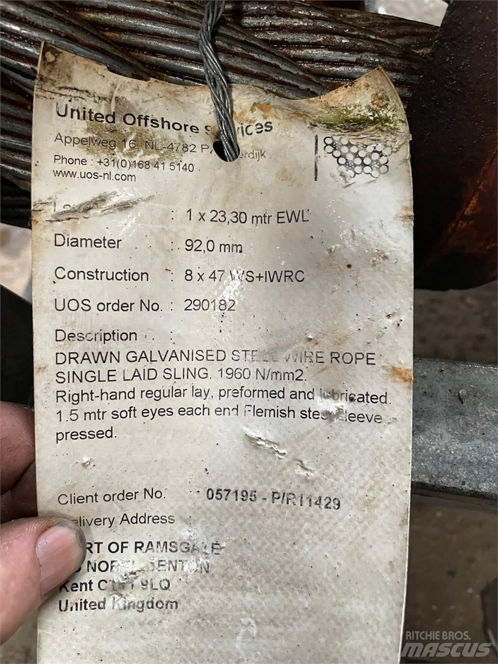  Wirestroppe - 2 stk. Crane Parts and Equipment