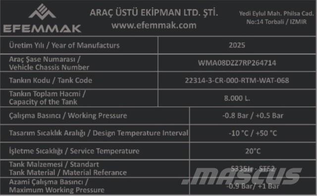 MAN TGM18.250 Water Tankers