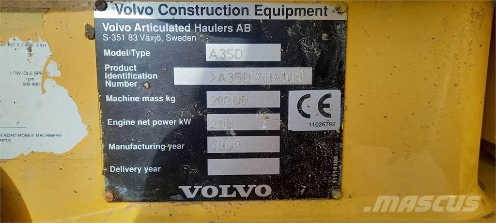 Volvo A35D Articulated Dump Trucks (ADTs)