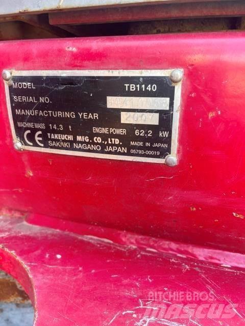 Takeuchi 1140 Mini Excavators <7t (Mini Diggers)