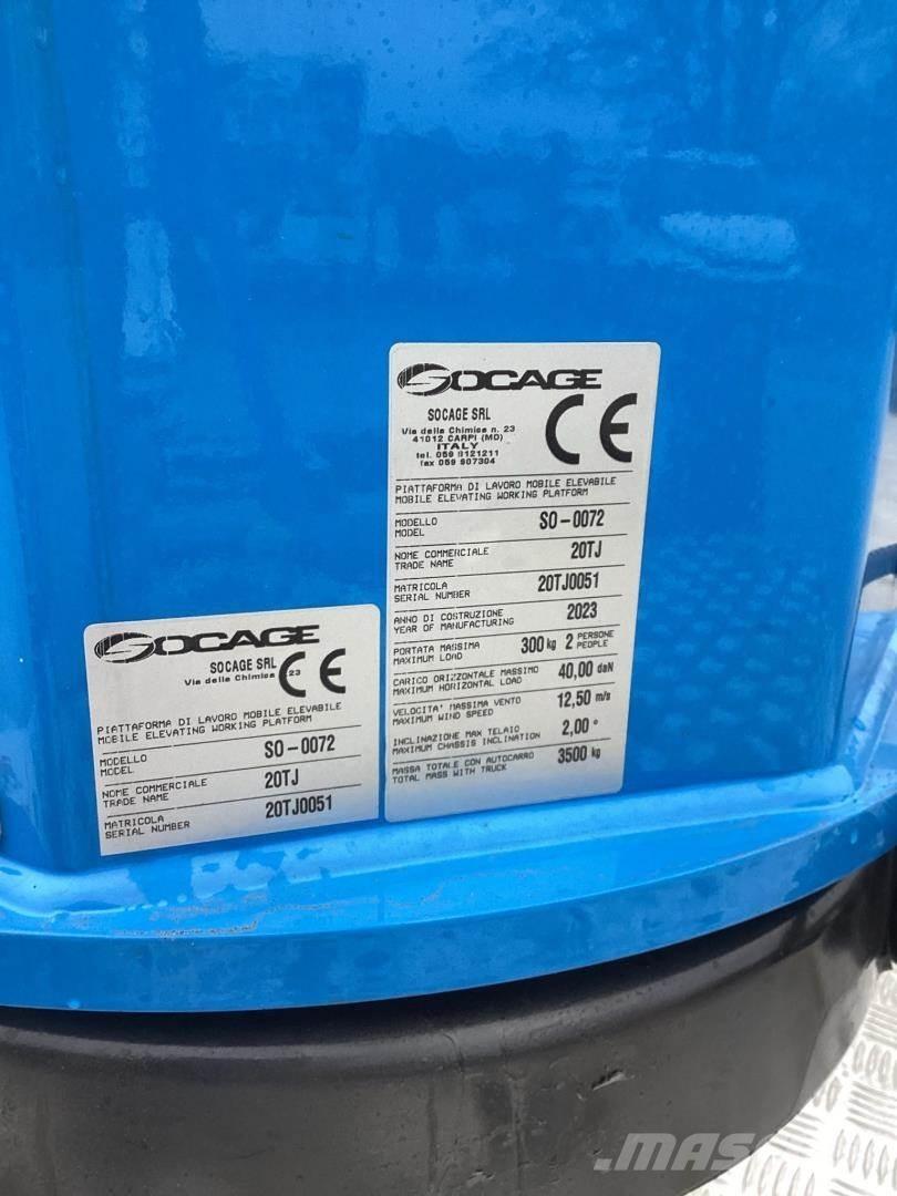Socage 20TJ-Speed Truck Mounted Aerial Platforms