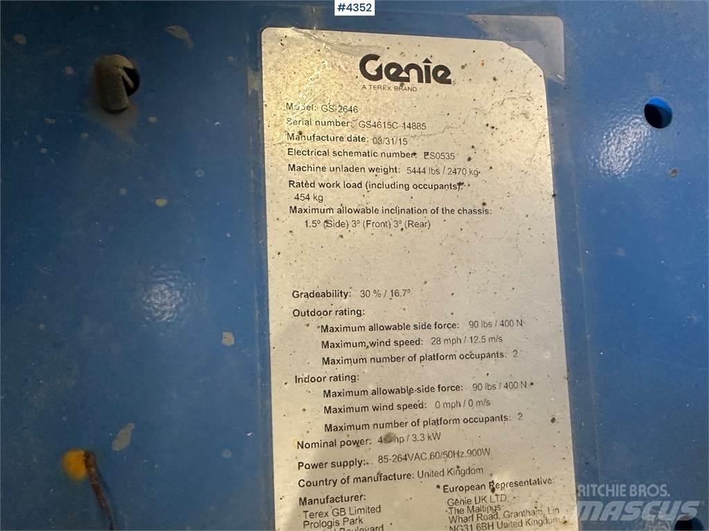 Genie GS-2646 Other lifts and platforms