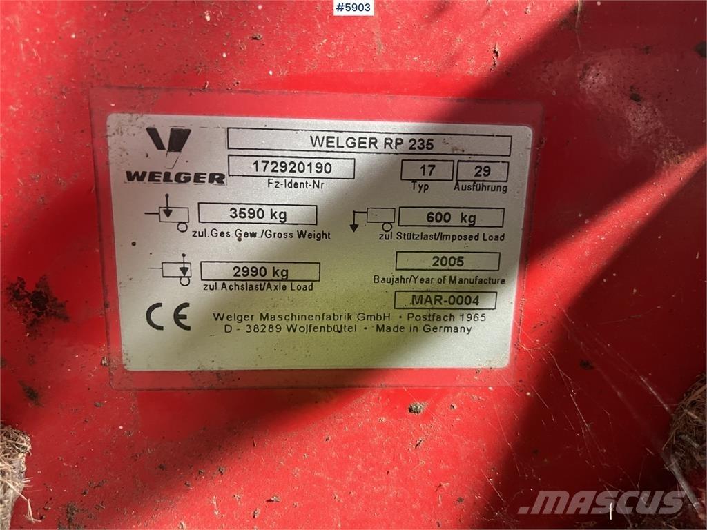Welger RP 235 Other harvesting equipment