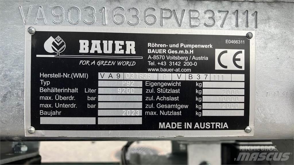 Bauer P 92 Slurry Tankers