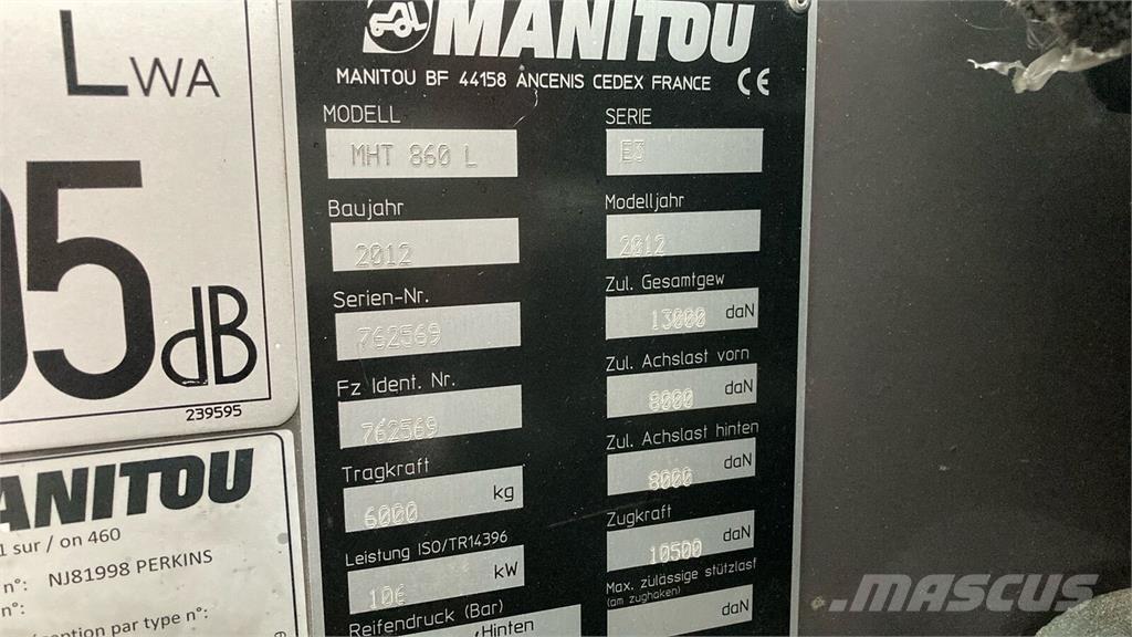 Manitou MHT860L Telescopic Handlers