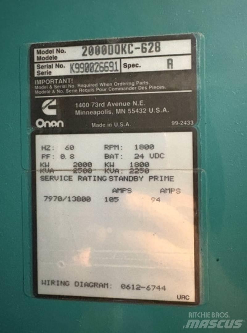 Cummins 2000DQKC-628 Diesel Generators