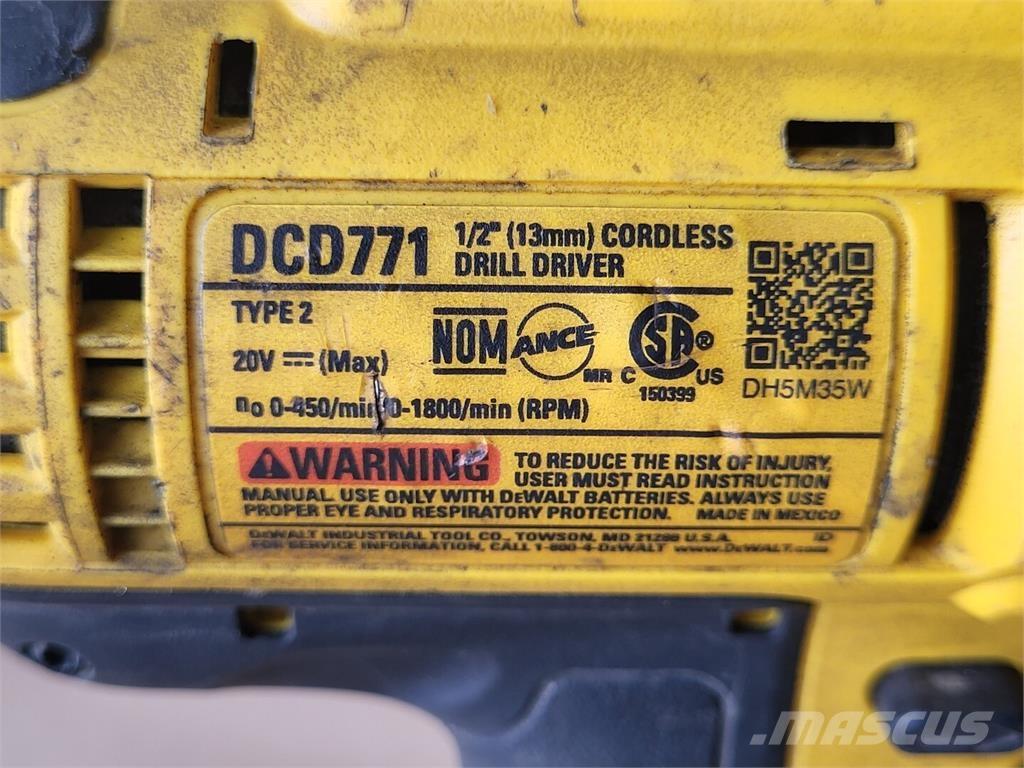 DeWalt DCD771 Other