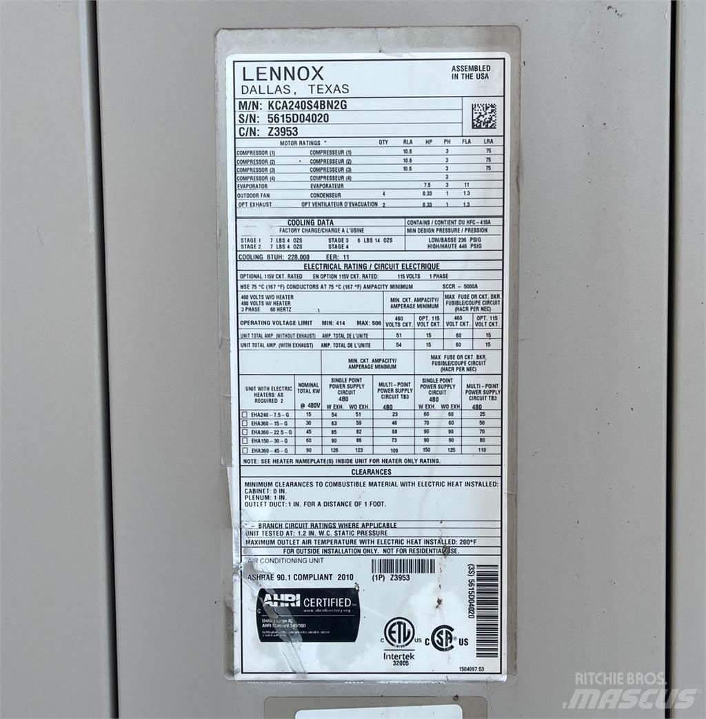  LENNOX KCA240S4BN2G Used Ground Thawing Equipment