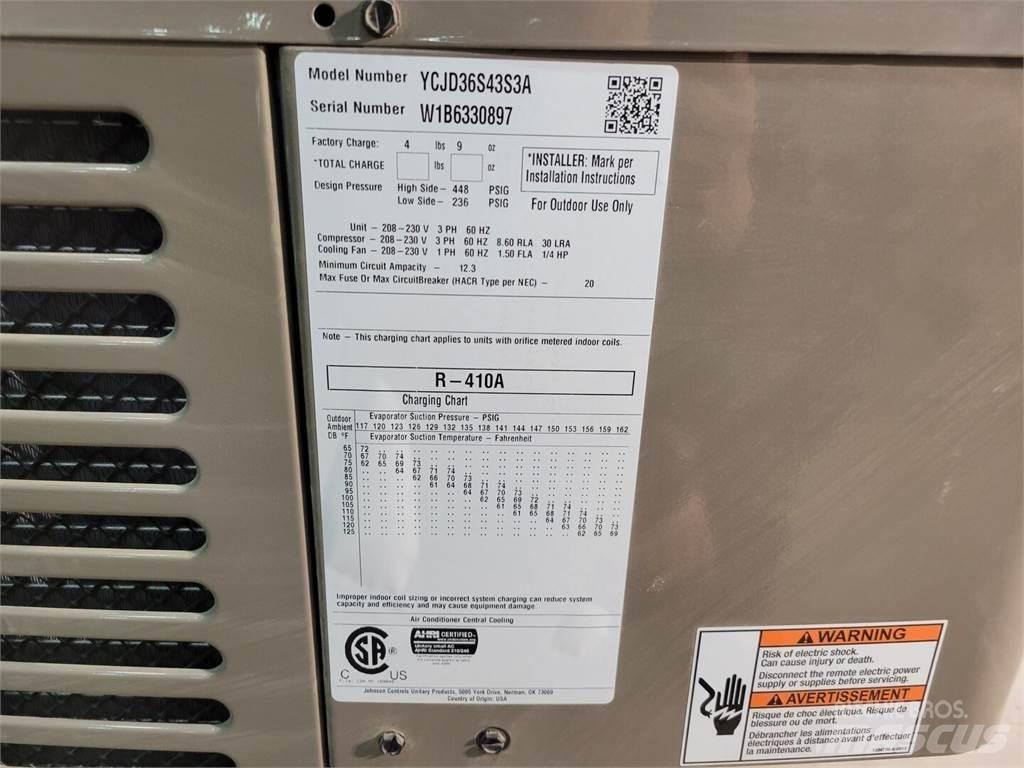 York YCJD36S43S3A Used Ground Thawing Equipment