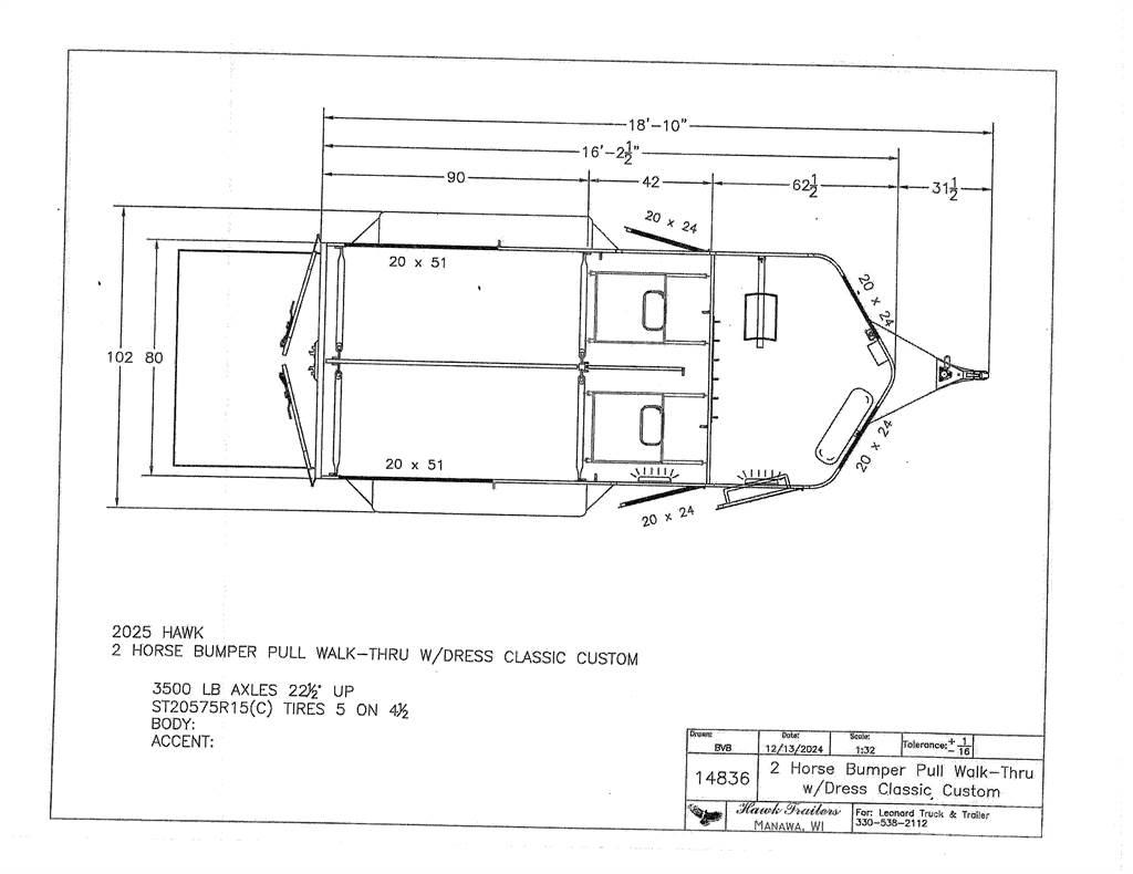 BAR-M ES721ST Livestock Trailers