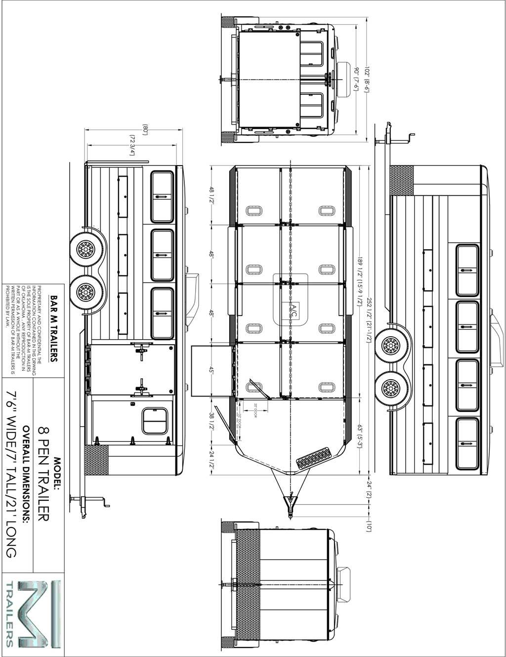 BAR-M EX8 Livestock Trailers