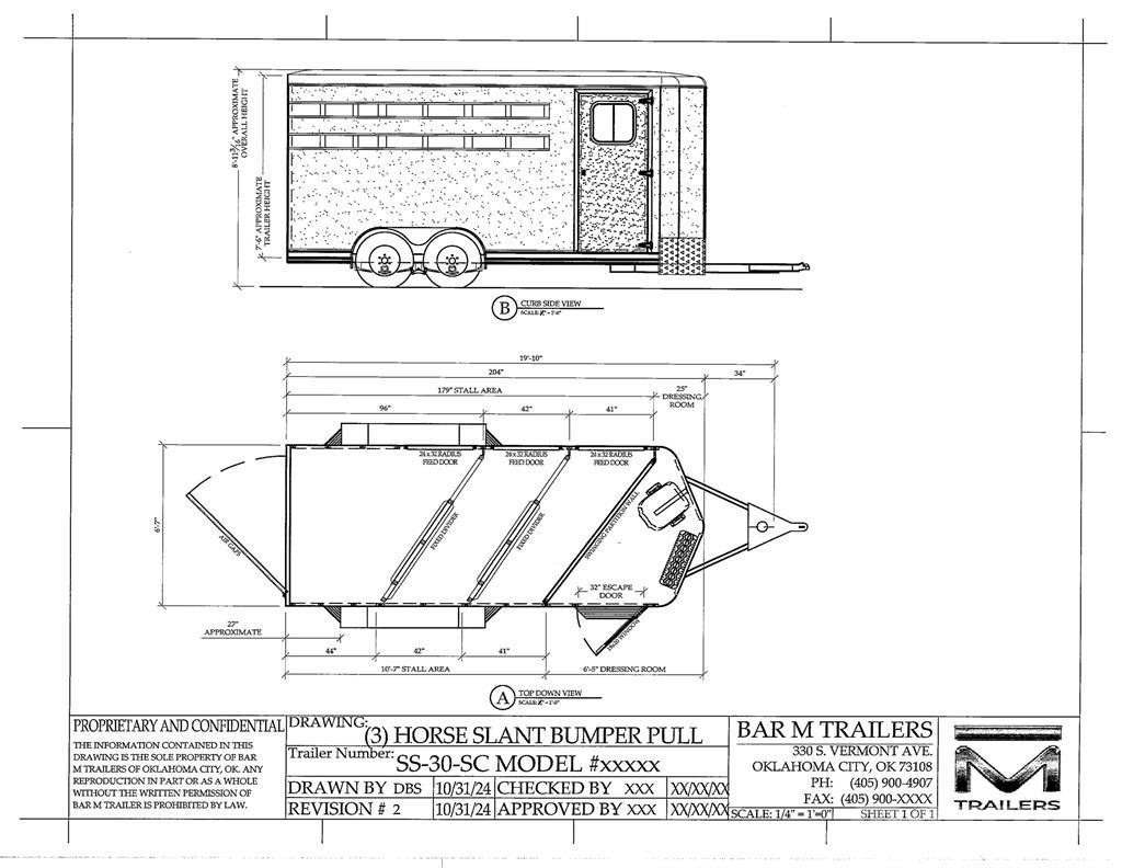 BAR-M SS-20-SC Livestock Trailers