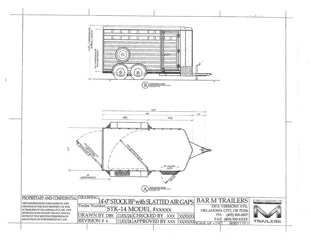 BAR-M STK-14 Livestock Trailers