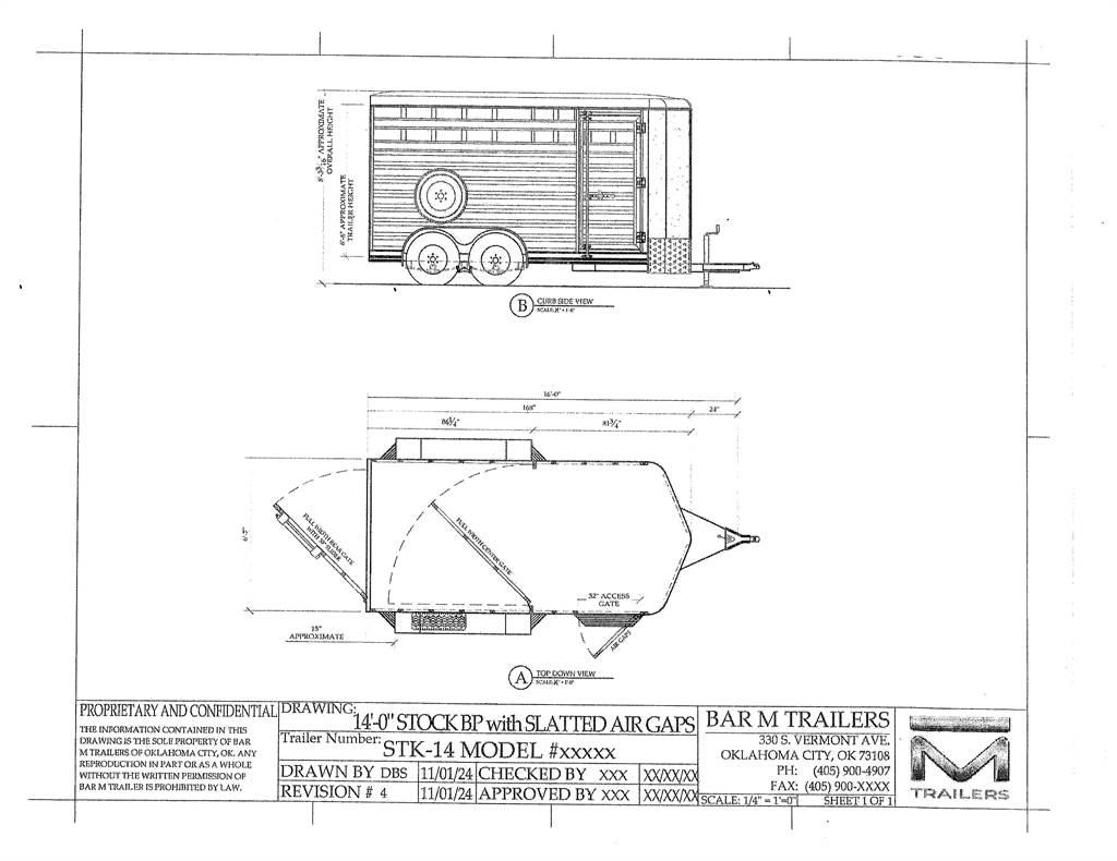 BAR-M STK-14 Livestock Trailers
