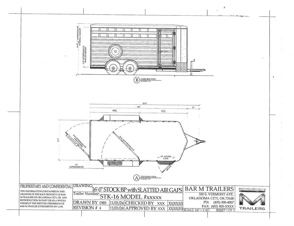BAR-M STK-16 Livestock Trailers