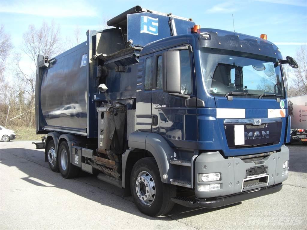 MAN 26360FNLL / RECHTSGEST. Garbage Trucks / Recycling Trucks