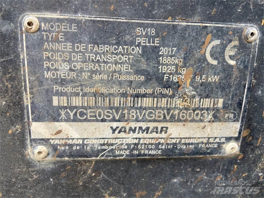 Yanmar SV18 Mini Excavators <7t (Mini Diggers)